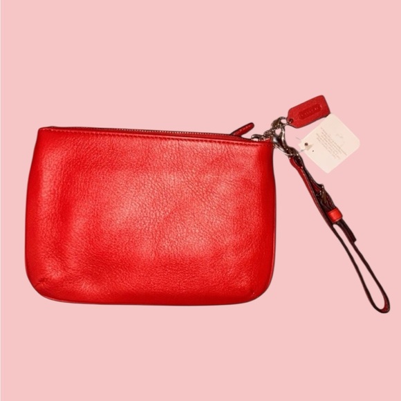 Coach Legacy Y2K Double Pouch Salmon/Coral Wristlet (NWT) - Picture 3 of 10